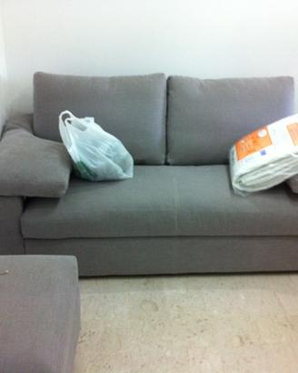 Divano letto con pouf contenitore