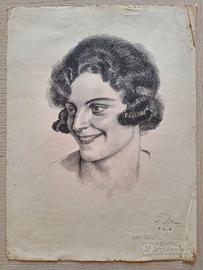 Litografia Aleardo Terzi 1926 Nella Pandolfi