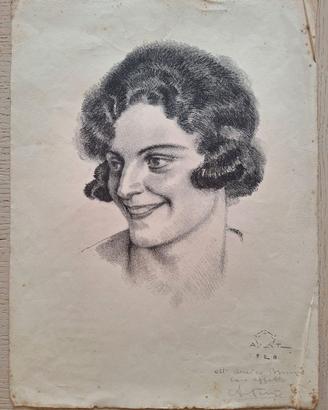 Litografia Aleardo Terzi 1926 Nella Pandolfi