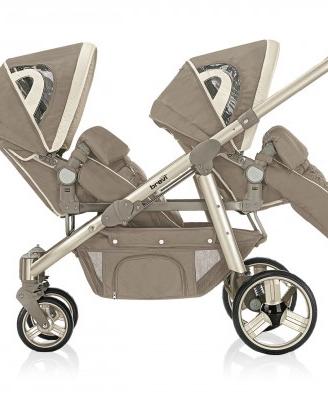 Passeggino gemellare brevi con accessori