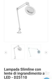 Lampada con lente ingrandimento