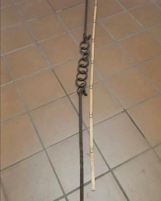 Antichissima catena da camino in ferro battuto