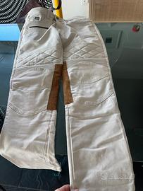 Pantalone da moto beige