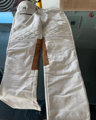 Pantalone da moto beige