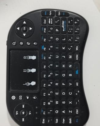 Mini Tastiera Wireless 2,4ghz Qwerty Touchpad Per 