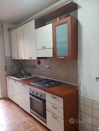 Cucina componibile lineare con elettrodomestici