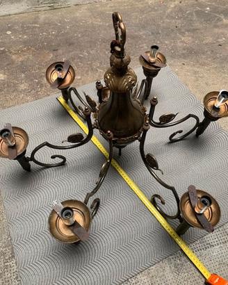 Lampadario d'epoca 6 luci