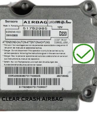 AIRBAG FIAT 500 SERVIZIO RIPARAZIONE 51782985