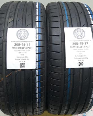 2 GOMME 205 45 17 KUMHO A70398