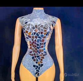 Body a specchio con strass Mew Mews 