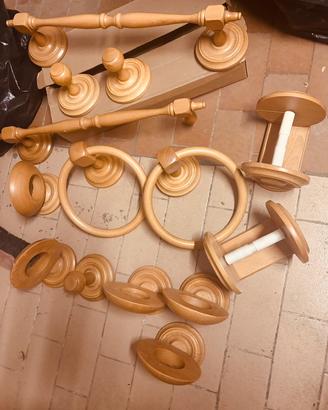 Set da bagno vintage in legno