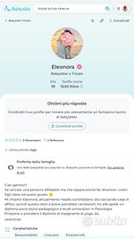 babysitter+compiti+referenze+primo soccorso