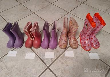 Stivaletti da pioggia bimba vari numeri da 24 a 30