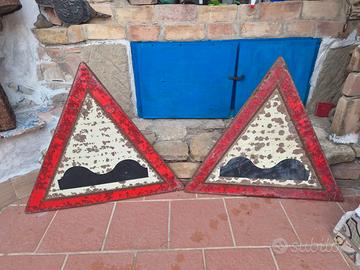Cartelli Stradali ANAS SARDEGNA Pericolo Vintage
