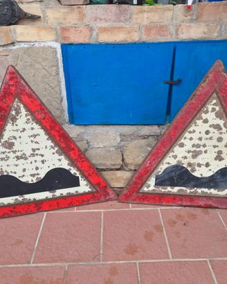 Cartelli Stradali ANAS SARDEGNA Pericolo Vintage
