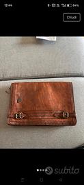 Pochette The Bridge in vera pelle marrone

