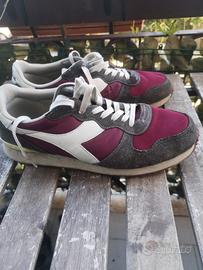 Diadora bianche hot sale e bordeaux