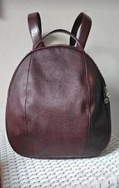 Zaino compatto vintage in pelle rigida Borbonese 