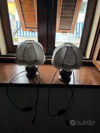 Due lampade da comodino abat jour