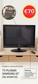 tv samsung 42" plasma (no smart tv)