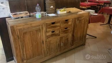 Credenza Maida legno massello Wolf  1,80 m