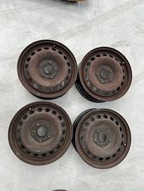 4 Cerchi Ferro da 15 Pollici VW Golf 5 6 7 8