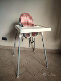 Seggiolone Ikea Antilop con vassoio e imbottitura