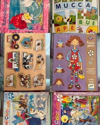 Lotto 6 giochi e puzzle+ 3 omaggio