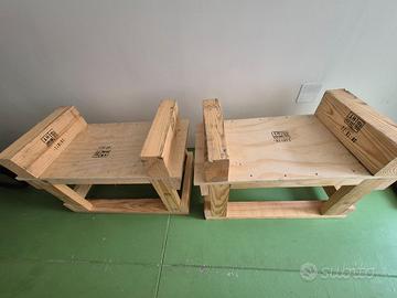 Panche con pallet da esterno