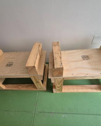 Panche con pallet da esterno