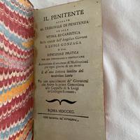 Libro antico "Il Penitente guidato..." 1790