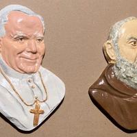Bassorilievo Padre Pio + Giovanni Paolo II
