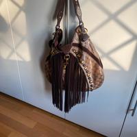 borsa gucci camoscio frange