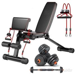 NUOVO PANCA SCOTT MANUBRI 40KG BILANCIERE PALESTRA