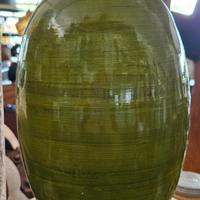 vaso in legno tornito e laccato 