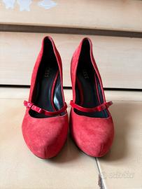 Décolleté Guess rosse tacco alto con cinturino