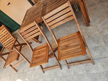 sedie in legno pieghevoli Ikea
