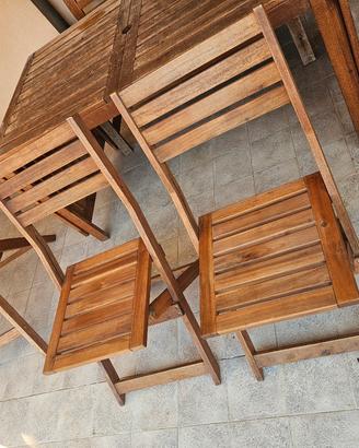 sedie in legno pieghevoli Ikea