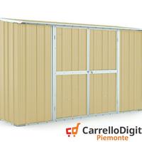 Casetta in lamiera per esterno 307x100cm beige