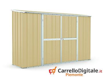 Casetta in lamiera per esterno 307x100cm beige