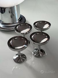Set 4 coppette vintage anni ’70 in inox 18/10