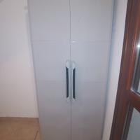 Armadio da esterno due ante grigio, Leroy