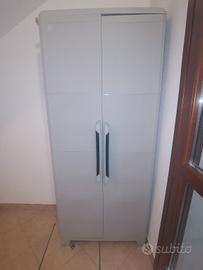 Armadio da esterno due ante grigio, Leroy