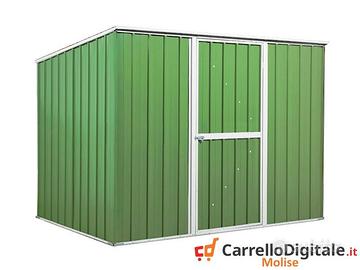 Casetta box giardino Acciaio 260x185 verde chiaro