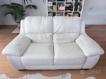 DIVANO PELLE BIANCO