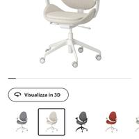 Sedia da scrivania con braccioli 