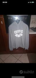Felpa Arena con cappuccio grigia taglia L unisex