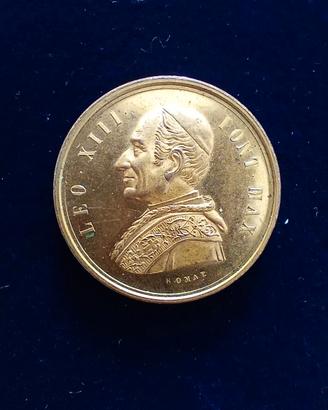 Leone XIII medaglia bronzo dorato per Milano