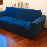 divano a due posti blu