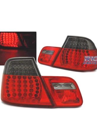 FANALI BMW E46 COUPE 03-07 LED ROSSO AFFUMICATO LO